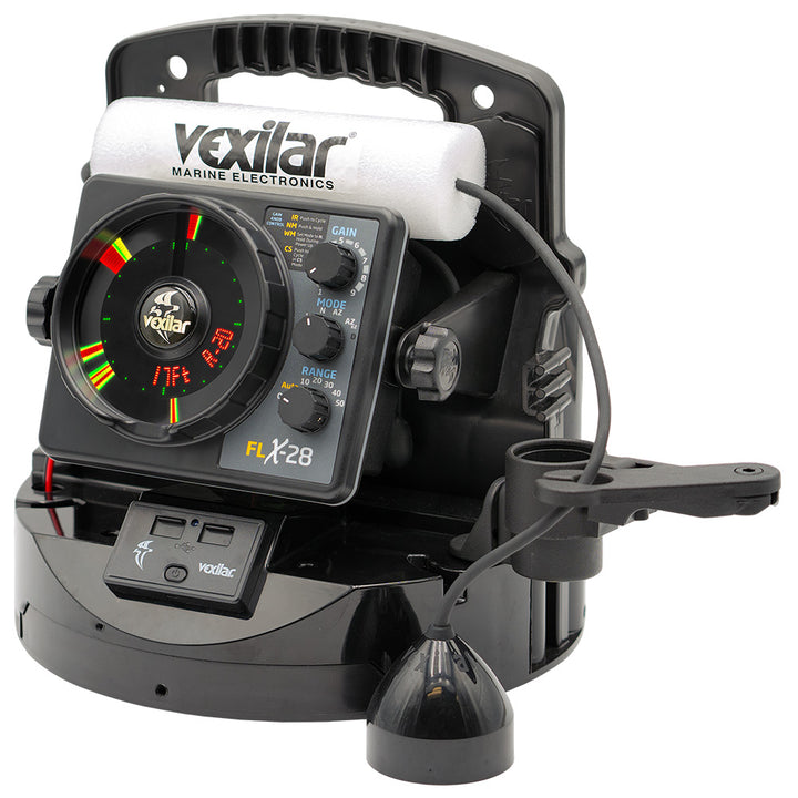 Système de pêche Vexilar FLX-28 Pro Pack Elite avec Pro View Ice-Ducer et batterie au lithium Vexilar