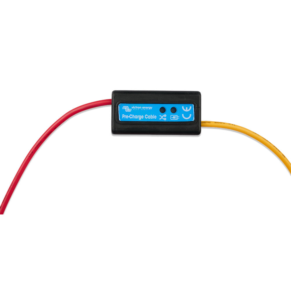 Victron Energy pre-charge cable for accessories, featuring cable connectors and wiring components used in electrical systems.