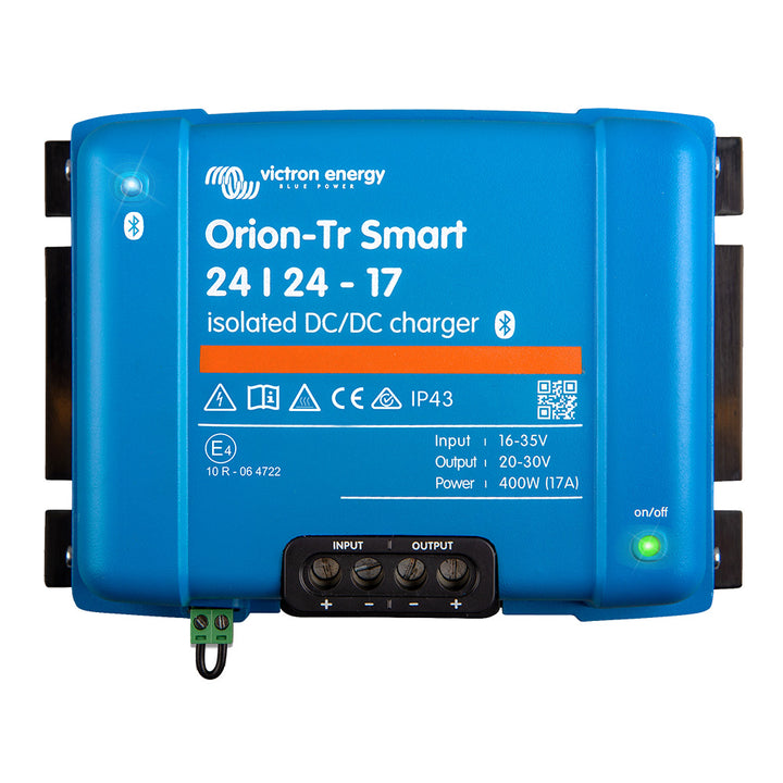 Victron Orion-TR Smart DC-DC 24/24-17 battery charger with isolated power supply, 17A, 400W, by Victron Energy.