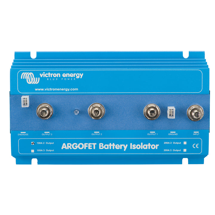 Victron Energy Argo FET Battery Isolator for 2 batteries, 100AMP, with wiring terminals and compact design