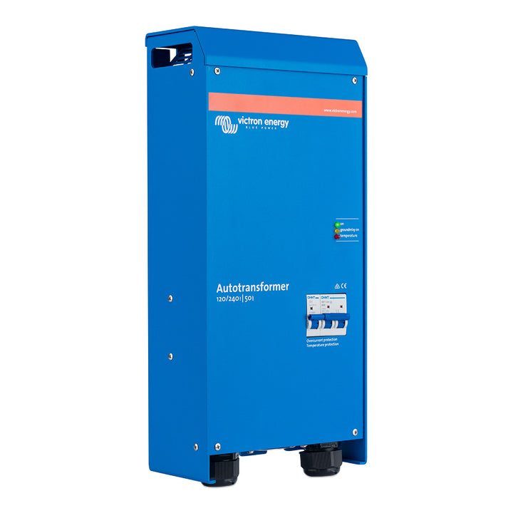 Victron Energy DC to DC converter with autotransformer, 120/240 VAC, 50A, for efficient voltage conversion in electrical systems.