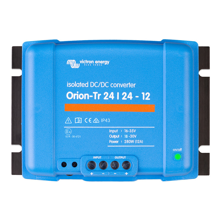 Victron Orion-TR DC-DC Converter 24 VDC to 24 VDC, 280W, 12A, isolated power converter by Victron Energy.