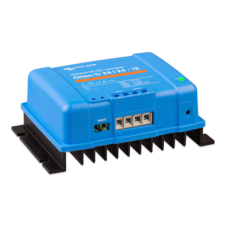 Victron Orion-TR DC-DC Converter 24V to 24V, 280W, 12A isolated power supply for automotive and solar applications.