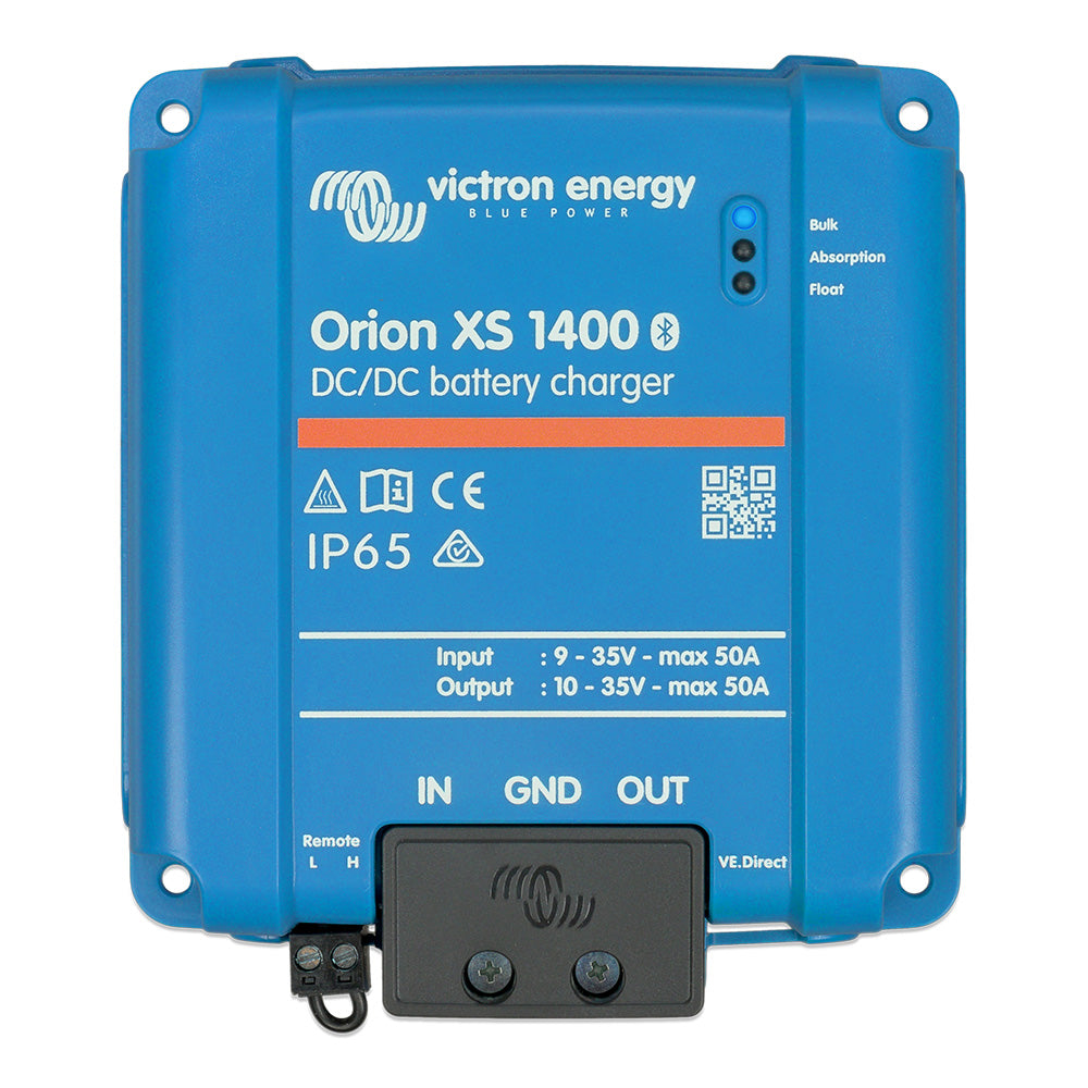 Victron Orion XS 1400 DC-DC Battery Charger from Victron Energy, showing the compact converter with input and output terminals.