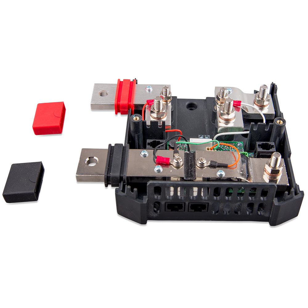 Victron Energy Lynx Shunt VE.Can M10 fuse block for electrical systems, showing the fuse terminals and connection points.