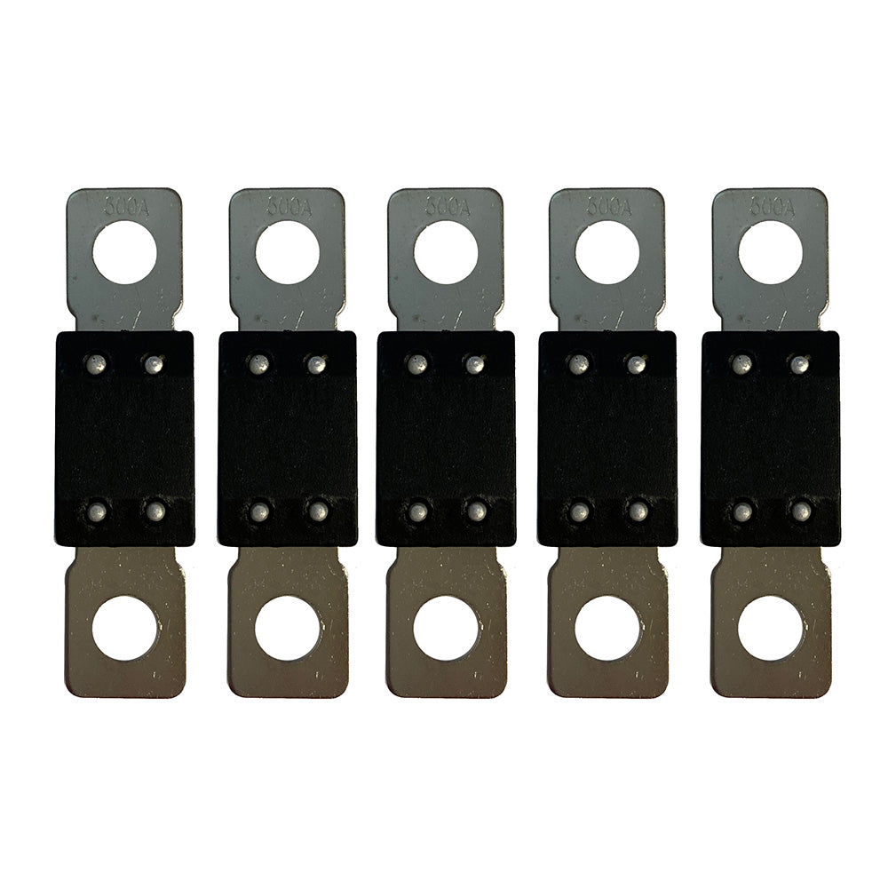 Victron Energy MEGA-Fuse 500A/32V fuse blocks, package of 5, with fuse holders and fuses for high-current electrical systems