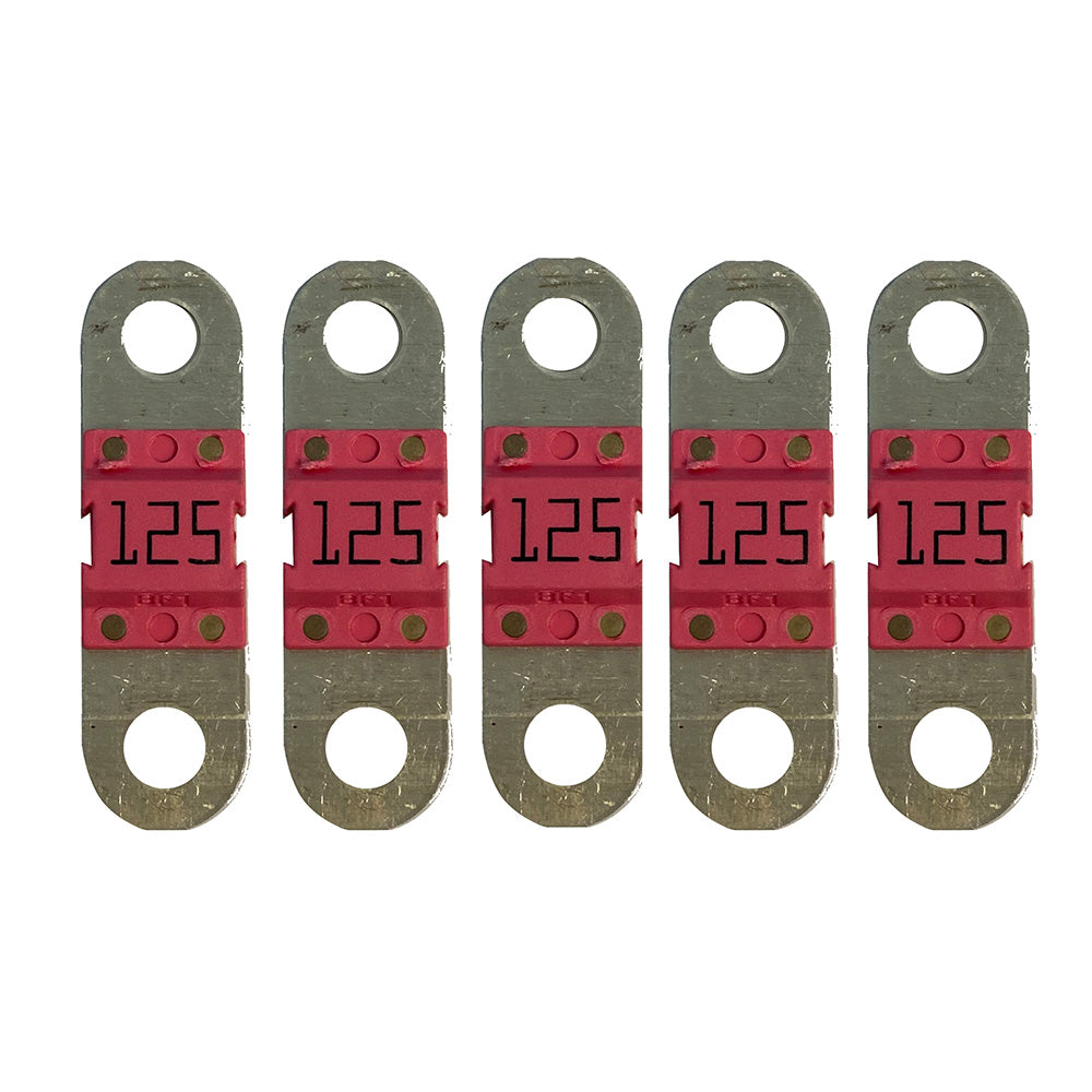 Victron Energy MIDI Fuse 125A/32V package of 5, fuse blocks and fuses for electrical protection and circuit safety.