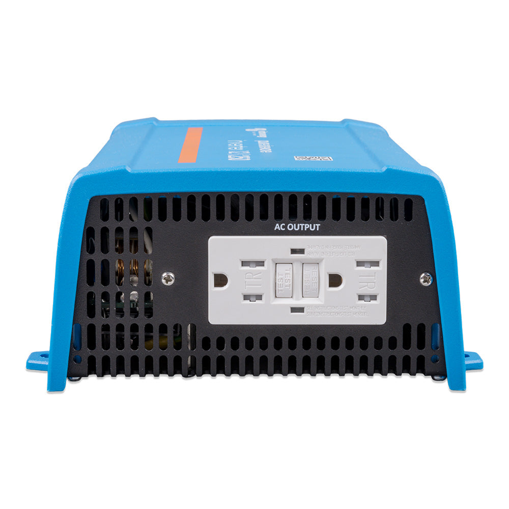 Victron Phoenix inverter 12/250 with 120V GFCI duplex outlet, 200W, showing the inverter unit with vents and control panel.