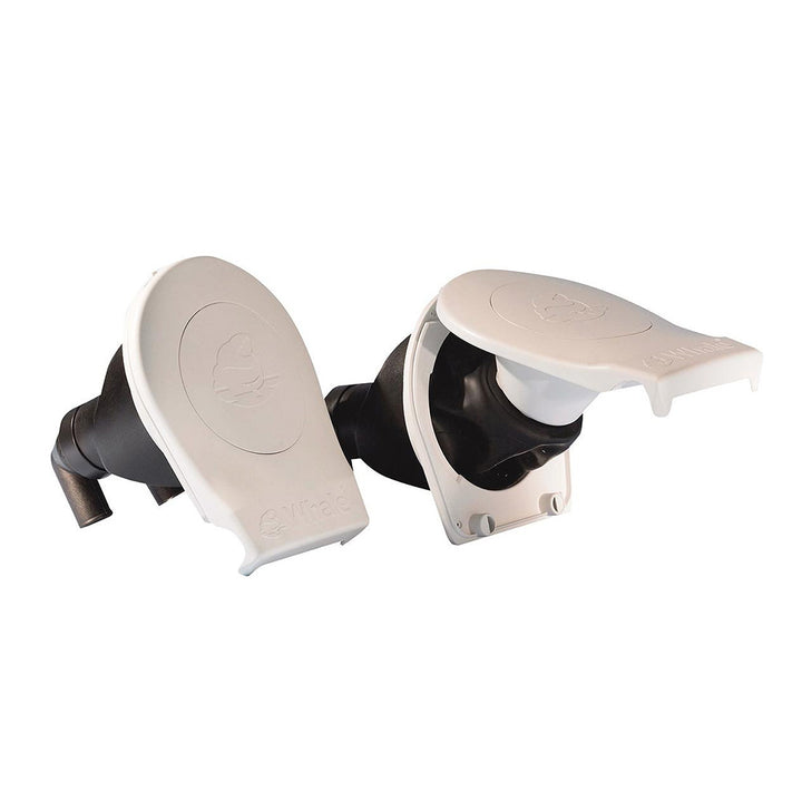 Whale Marine Smartbail compact manual bilge pump with handle and inlet hose for boat bilge pumping.