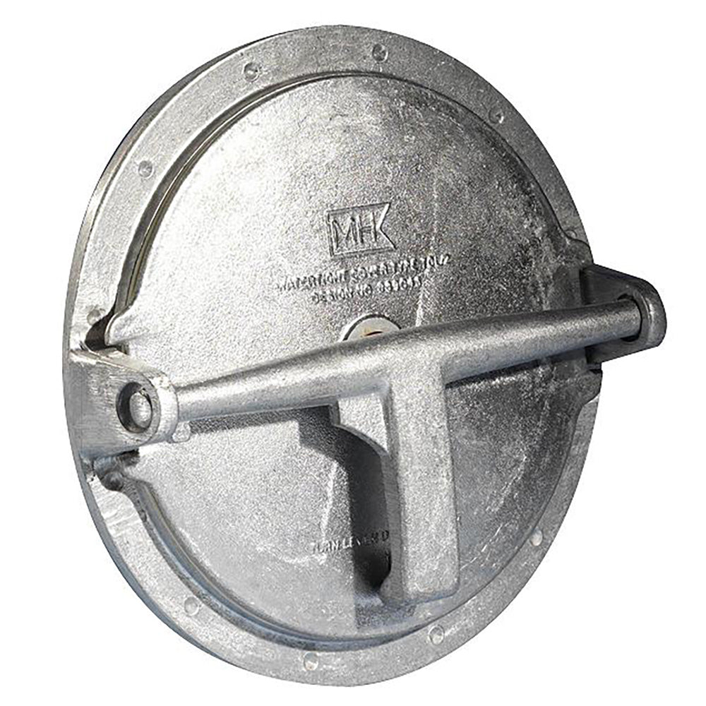 Whale Marine TCL2 9-inch diecast aluminum locker door deck plate with marine-grade finish, designed for boat locker access.