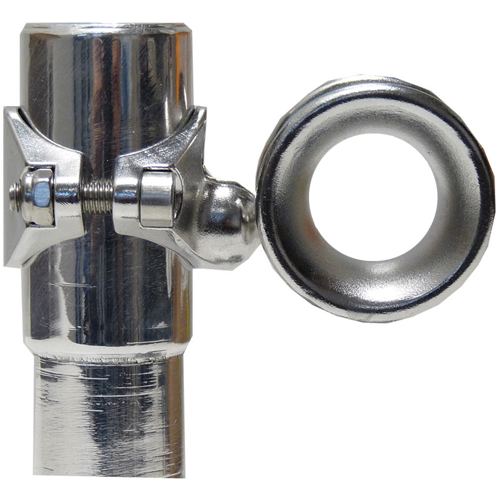 Wichard Marine single articulated fairlead for 25mm to 28mm diameter stanchions, marine accessories, black metal construction
