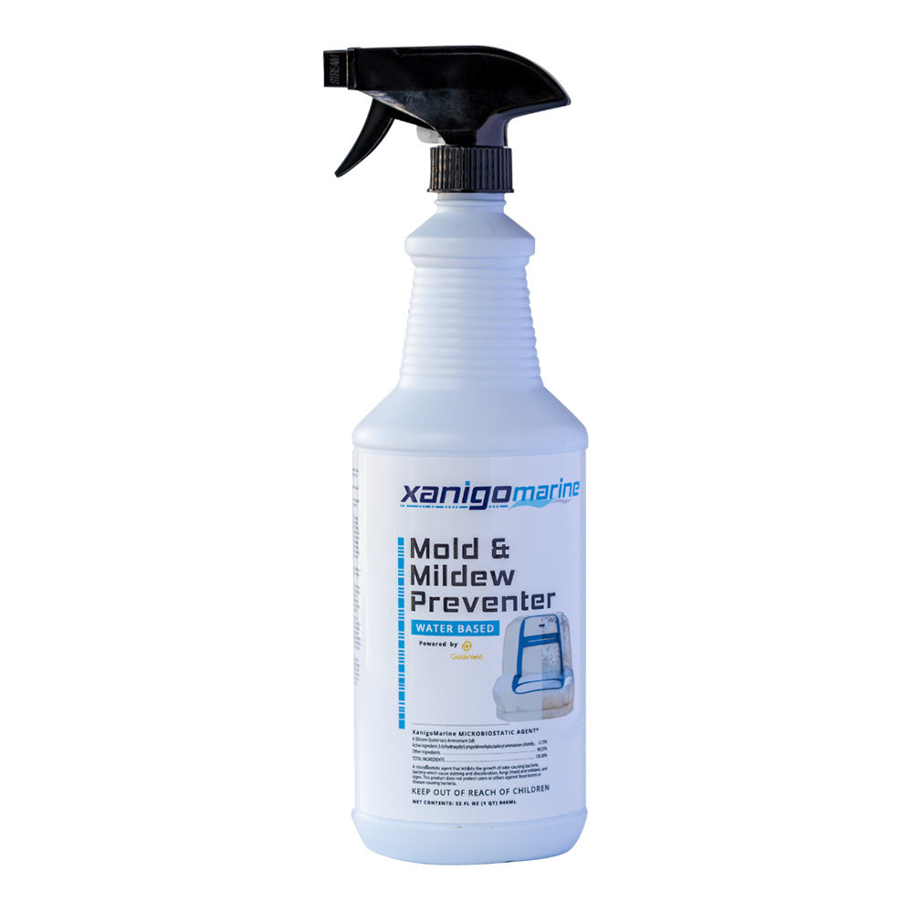 Xanigo Marine Mold and Mildew Preventer 1qt bottle for cleaning and preventing mold on marine surfaces
