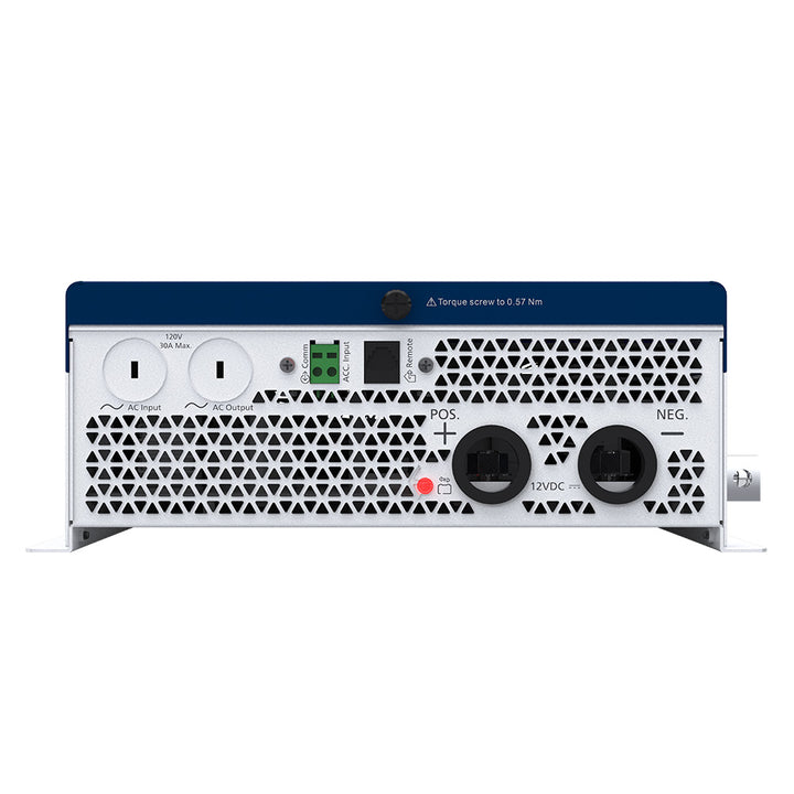 Xantrex Freedom X 1000 True Sine Wave Power Inverter displaying 12VDC to 120VAC output, 1000W capacity.