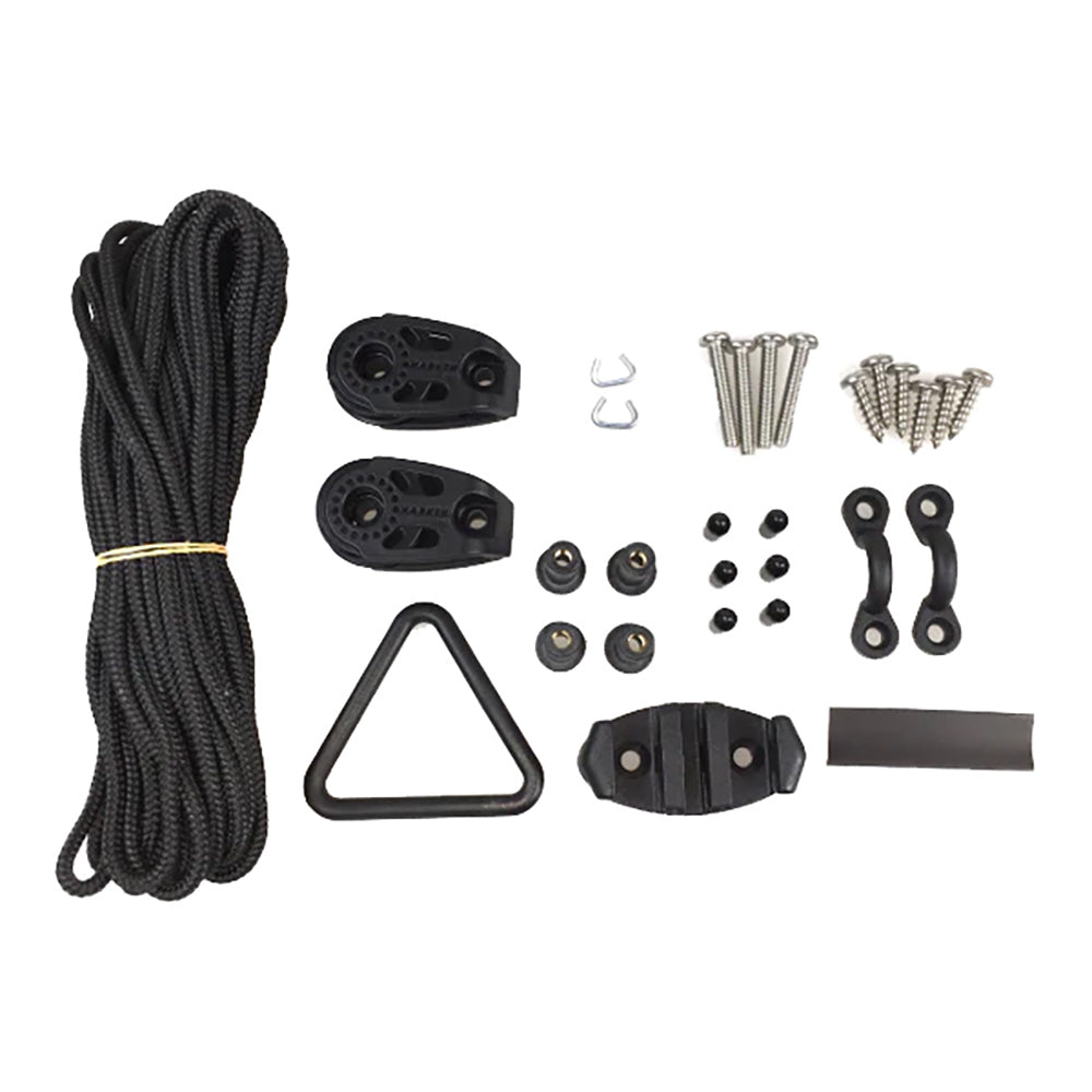 YakGear Deluxe Anchor Trolley with Pulleys for kayak accessories, featuring durable construction and pulley system for easy anchor management.