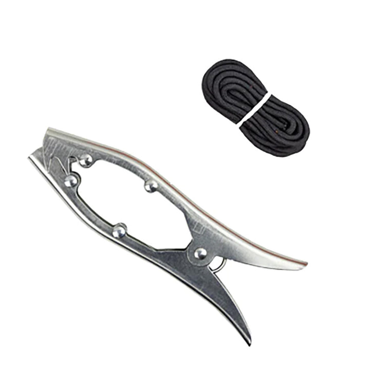 YakGear Galvanized Brush Gripper for anchoring boats, made of durable galvanized metal, held in place by the YAKGEAR brand.