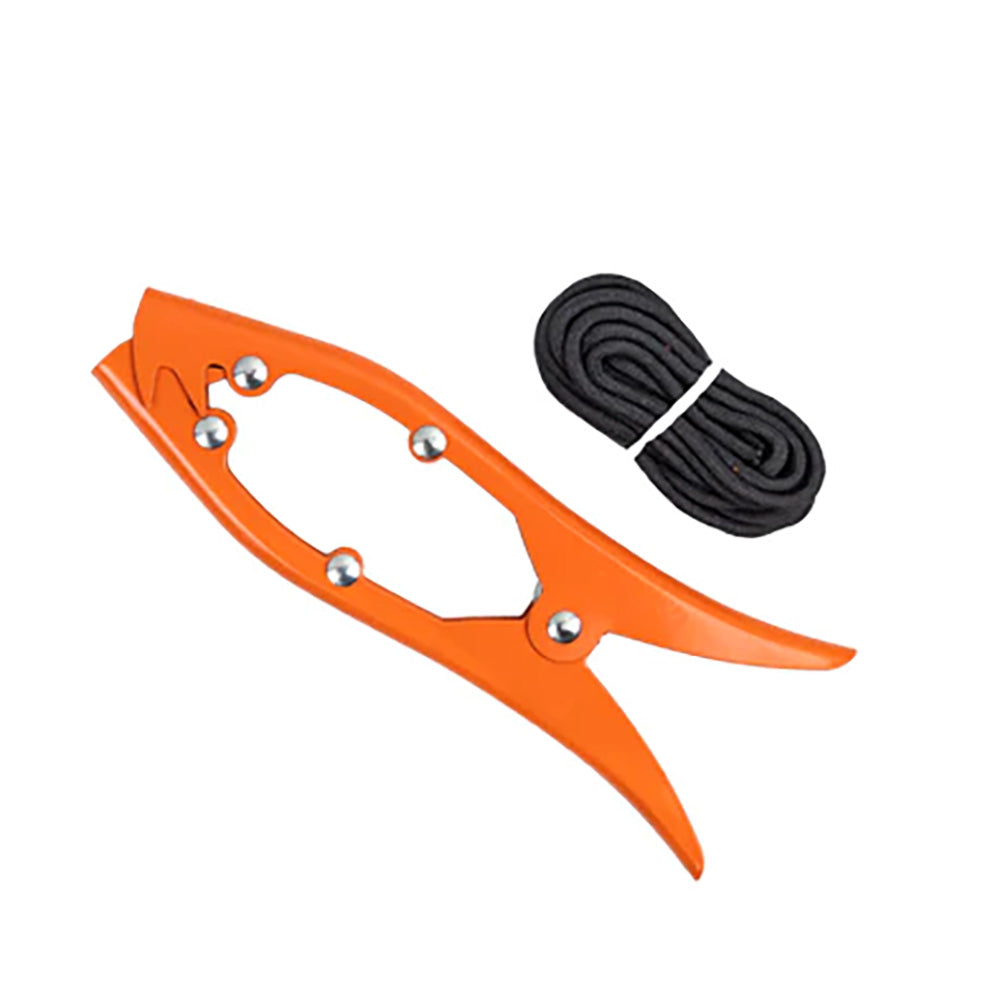 YakGear Orange Brush Gripper for anchoring, displayed on a boat, designed for secure attachment and easy handling.