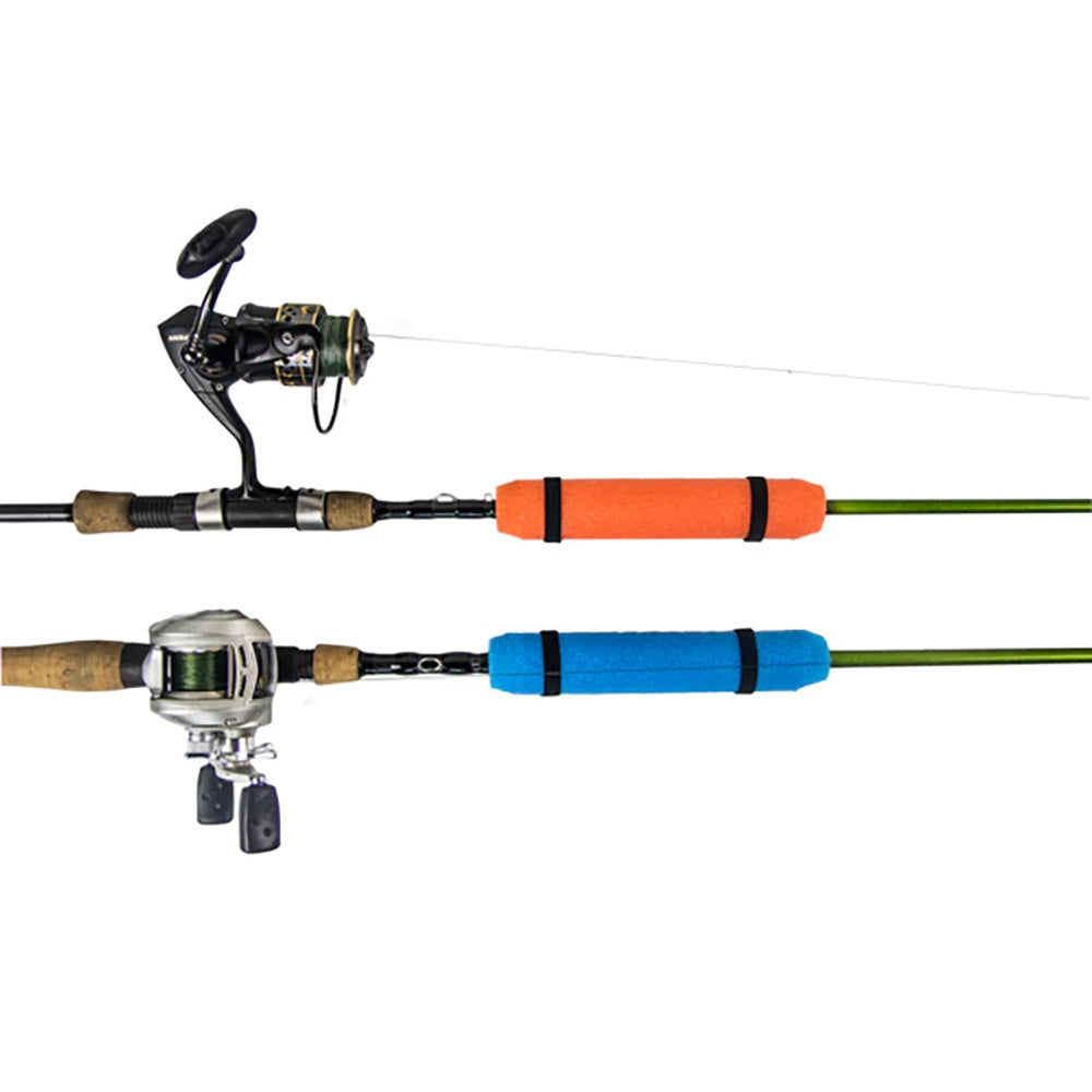 YakGear 8-inch fishing rod floats, durable accessories for kayak fishing, designed to keep rods afloat and visible.