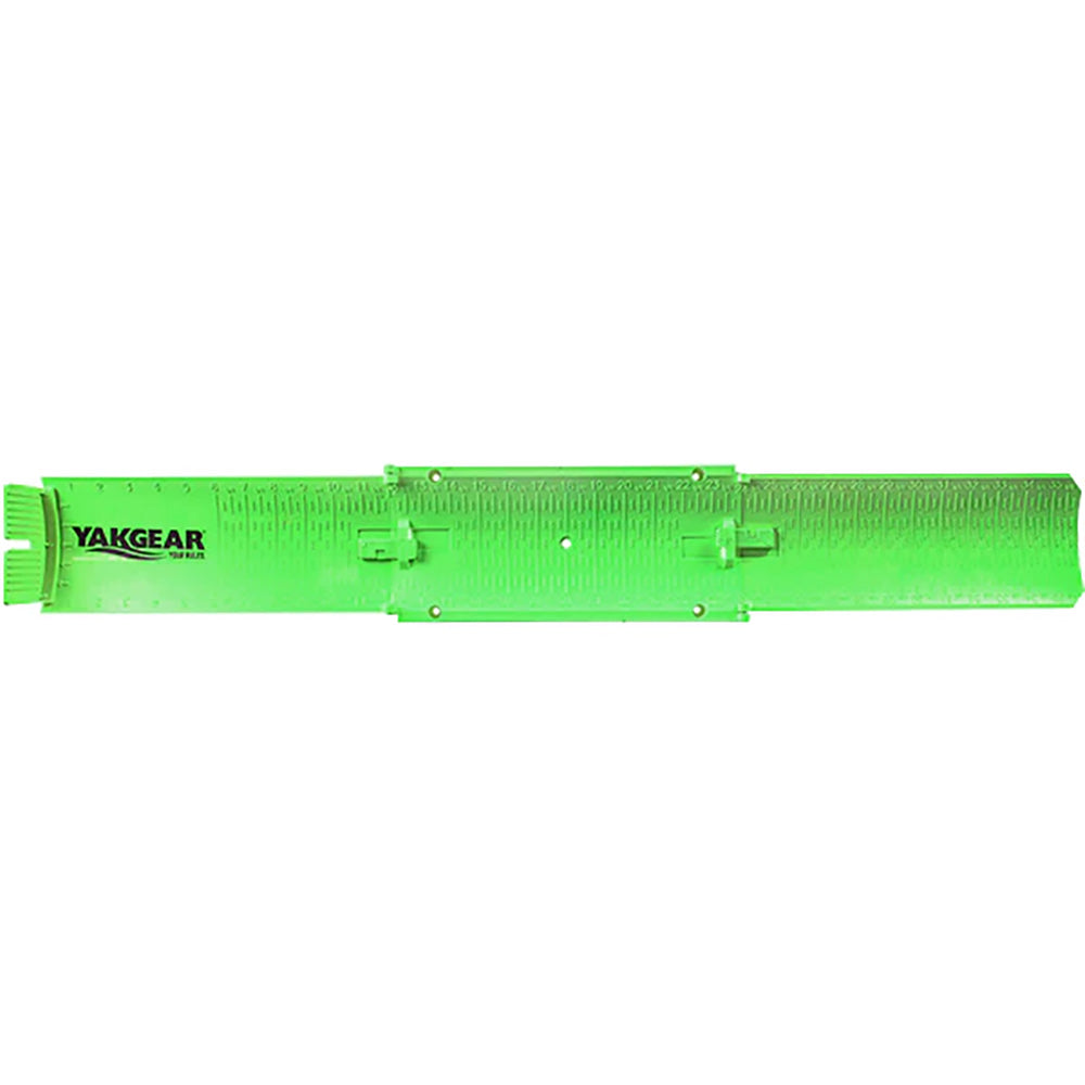 YakGear Fish Stik fishing accessory in lime green, designed for anglers to secure fishing rods on boats.