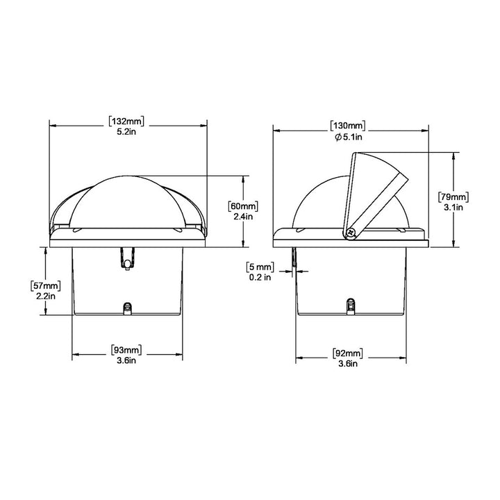 Ritchie SS-1002 SuperSport Compass - Flush Mount - Black