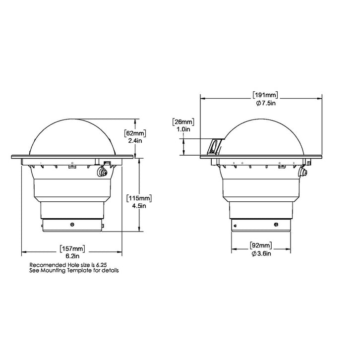 Ritchie SS-5000 SuperSport Compass - Flush Mount - Black