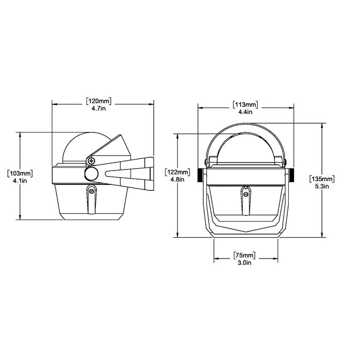 Ritchie RA-91 RitchieAngler Compass - Bracket Mount - Gray
