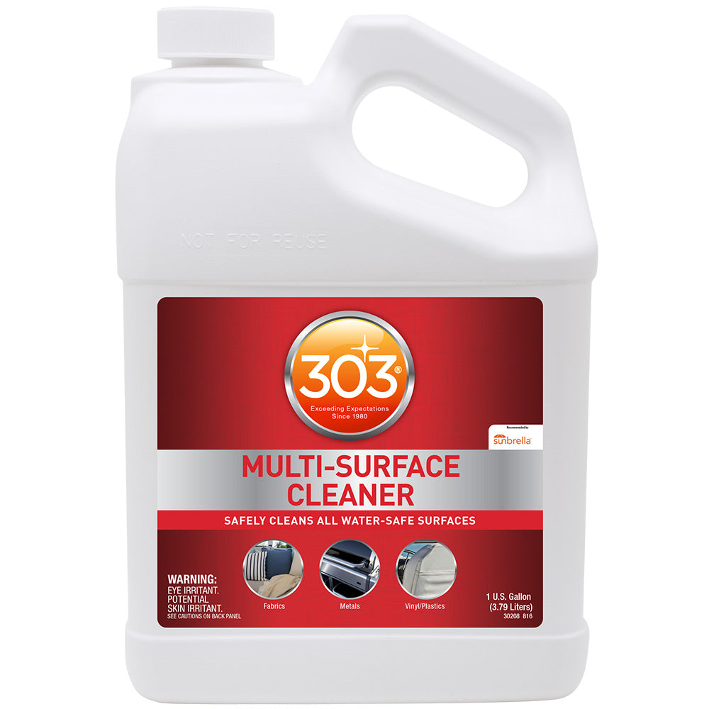 303 Multi-Surface Cleaner in a 1-gallon container, a versatile cleaning product for various surfaces from the 303 brand.