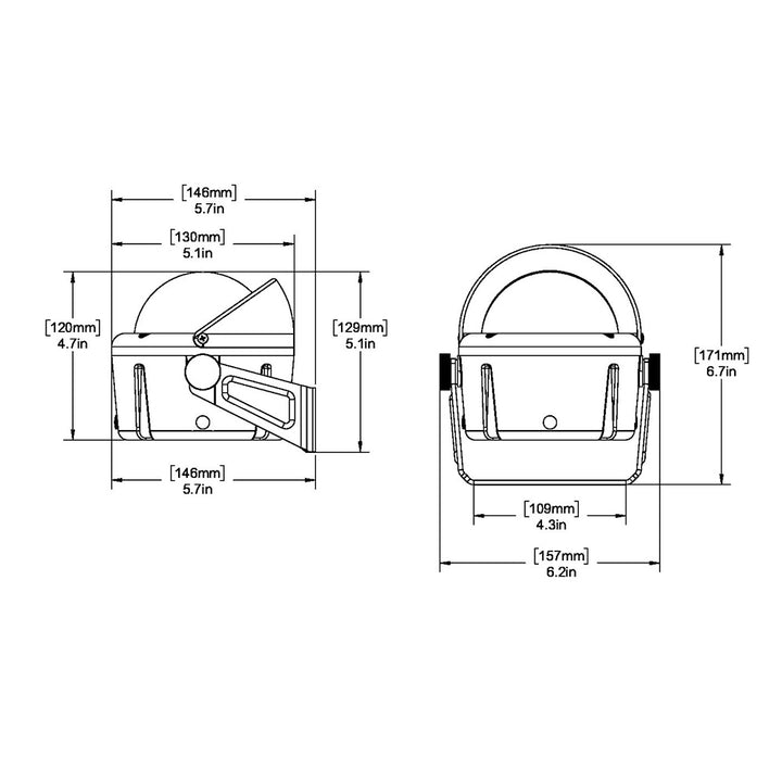 Ritchie HB-740 Helmsman Compass - Bracket Mount - Black