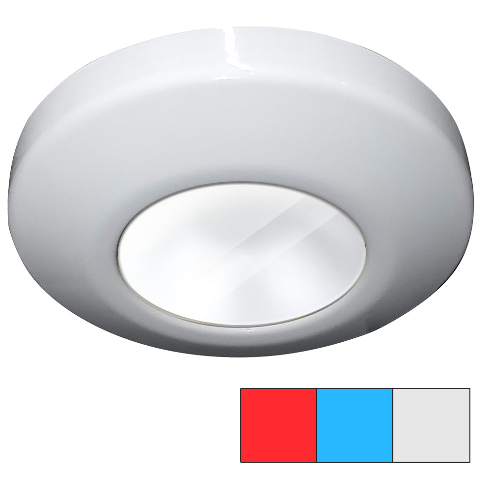 i2Systems Profile P1120 Tri-Light Surface Light - Red, Cool White  Blue - White Finish