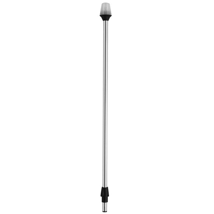 Attwood Frosted Globe All-Around Pole Light w/2-Pin Locking Collar Pole - 12V - 30"