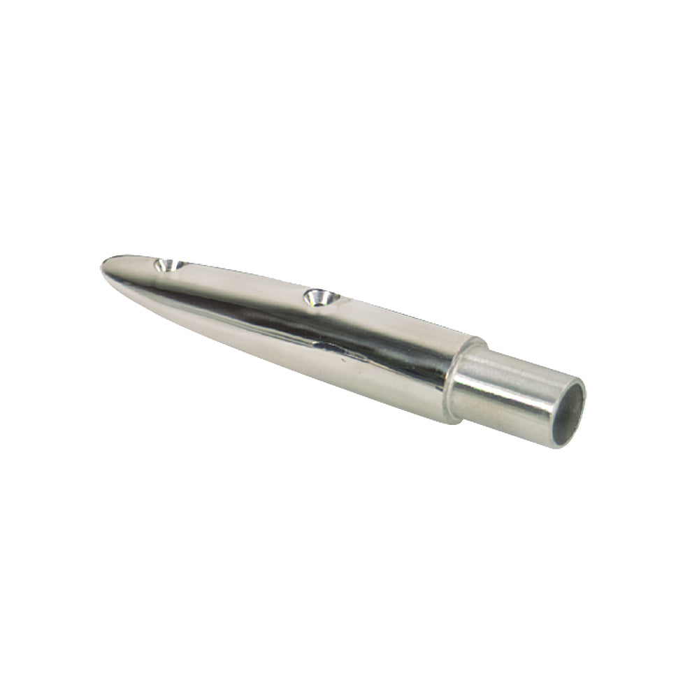 Whitecap 16-1/2 Degree Rail End (End-Out) - 316 Stainless Steel - 7/8" Tube O.D.