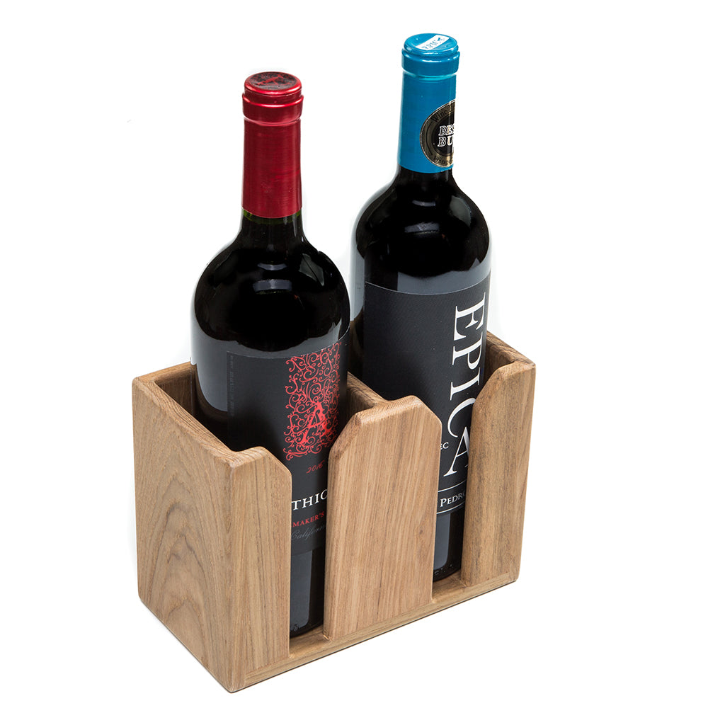 Whitecap Teak Two-Bottle Rack