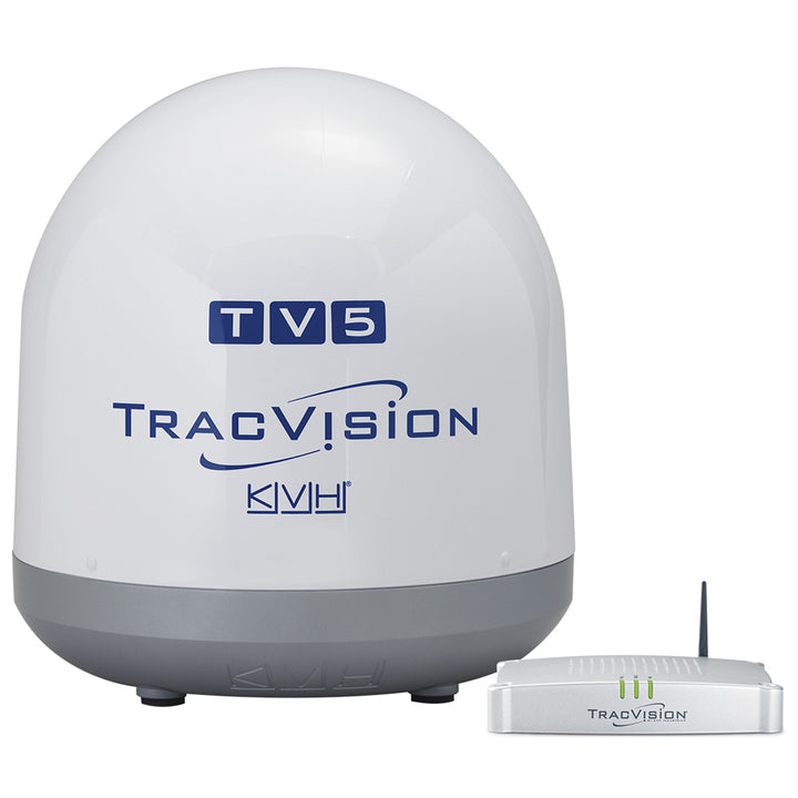 KVH TracVision TV5 w/IP-Enabled TV-Hub  Linear Universal Quad-Output LNB w/Autoskew  GPS