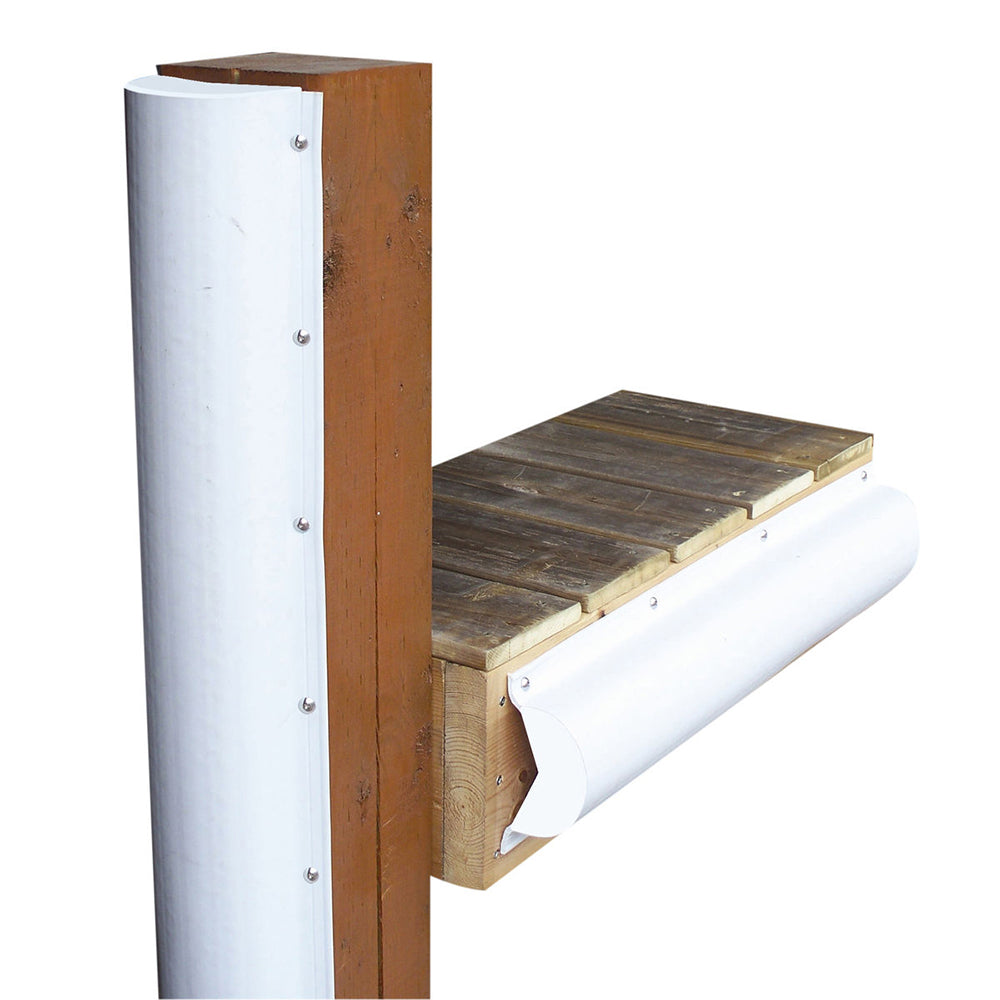 Dock Edge Piling Bumper - One End Capped - 6' - White