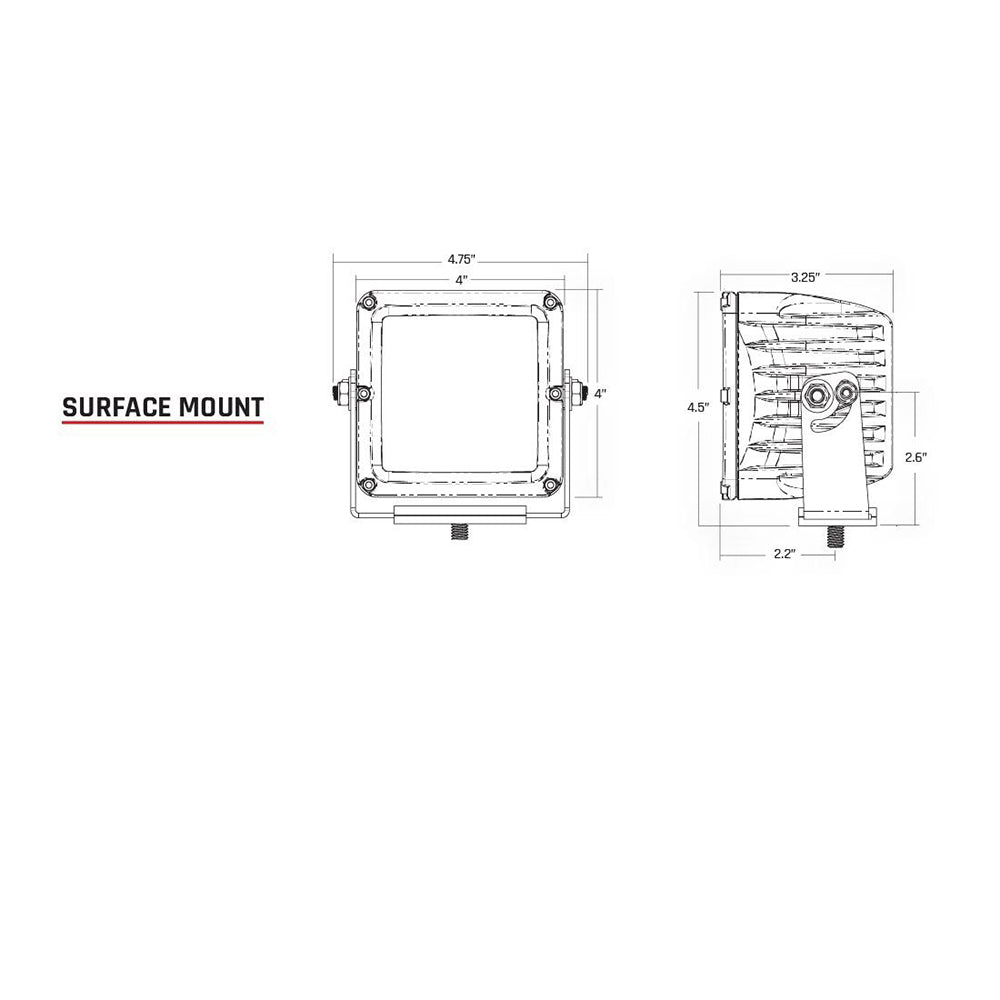 RIGID Industries D-XL PRO Diffused - Paire - Noir
