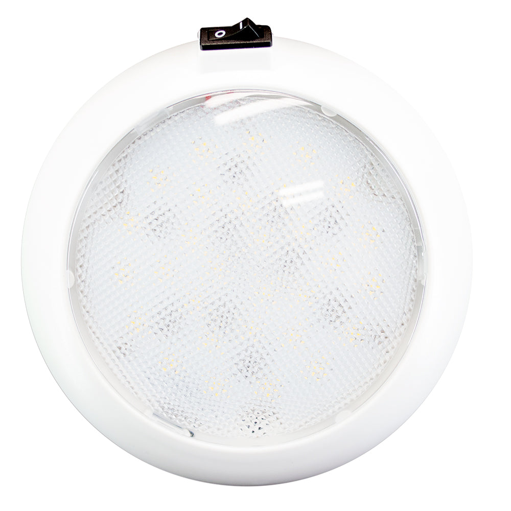 Innovative Lighting 5.5" Round Some Light - White/Red LED w/Switch - White Housing