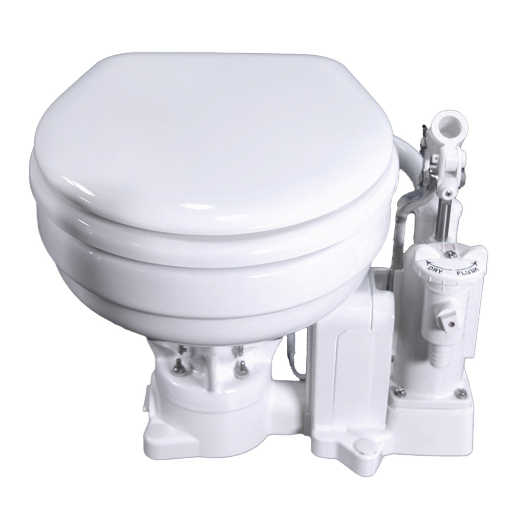 Raritan PH PowerFlush Electric/Manual Toilet - Marine Size - 12v - White