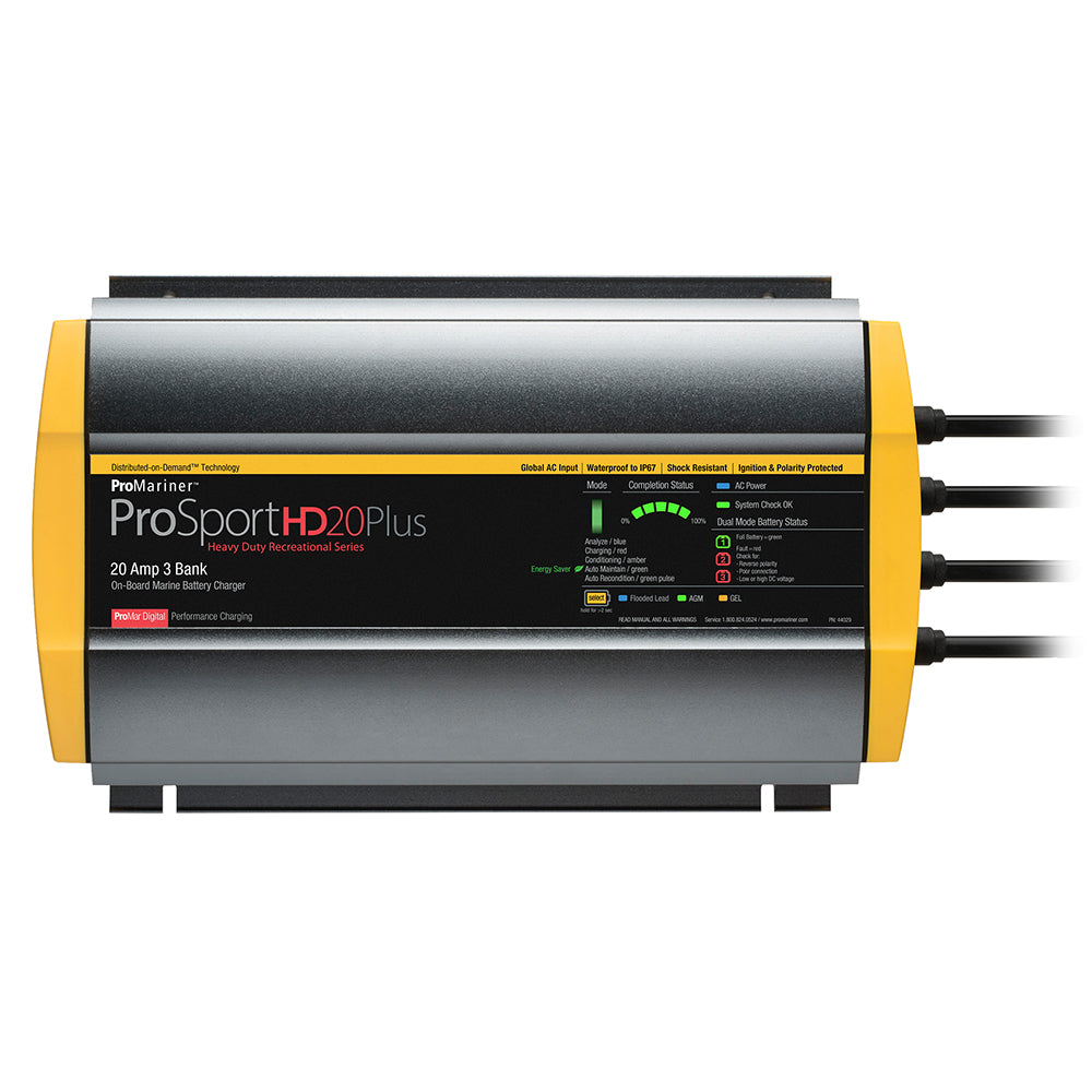 ProMariner ProSportHD 20 Plus Global Gen 4 - 20 Amp - 3-Bank Battery Charger