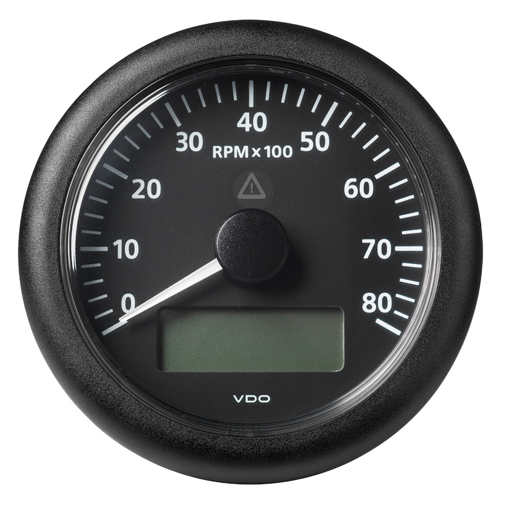 Veratron 3-3/8" (85MM) ViewLine Tachometer with Multi-Function Display - 0 to 8000 RPM - Black Dial  Bezel