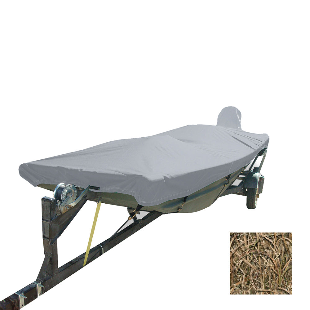 Carver Performance Poly-Guard Styled-to-Fit Boat Cover f/16.5 Open Jon Boats - Shadow Grass