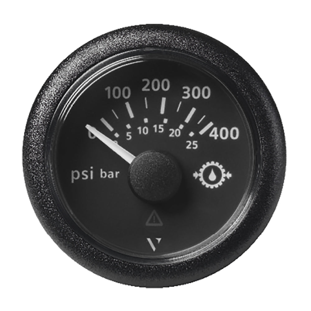 Veratron 2-1/16" (52mm) ViewLine Transmission Oil Pressure 400 PSI/25 Bar - Black Dial  Round Bezel
