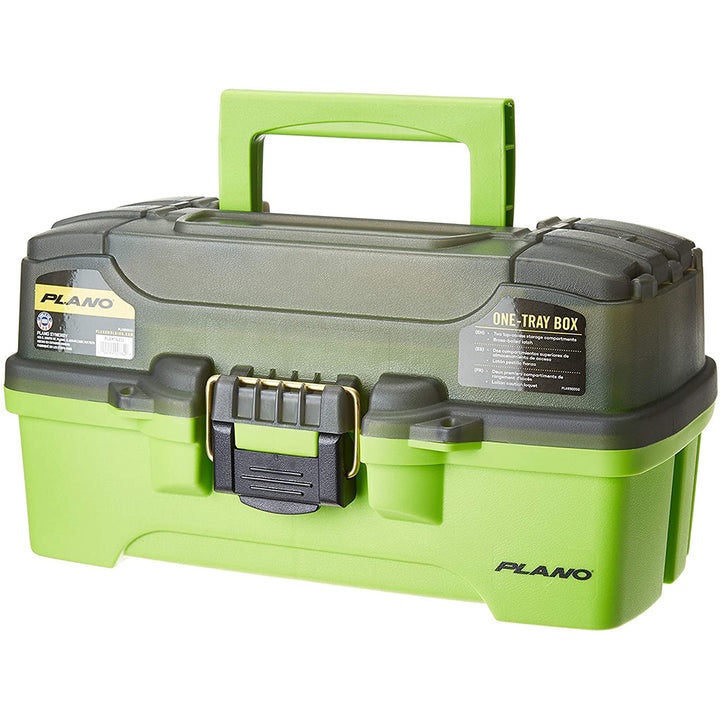 Plano 1-Tray Tackle Box w/Dual Top Access - Smoke  Bright Green