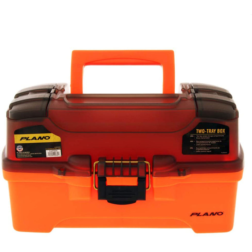 Plano 2Tray Tackle Box wDual Top Access Smoke Bright Orange – Bridgeview  Harbour Marina