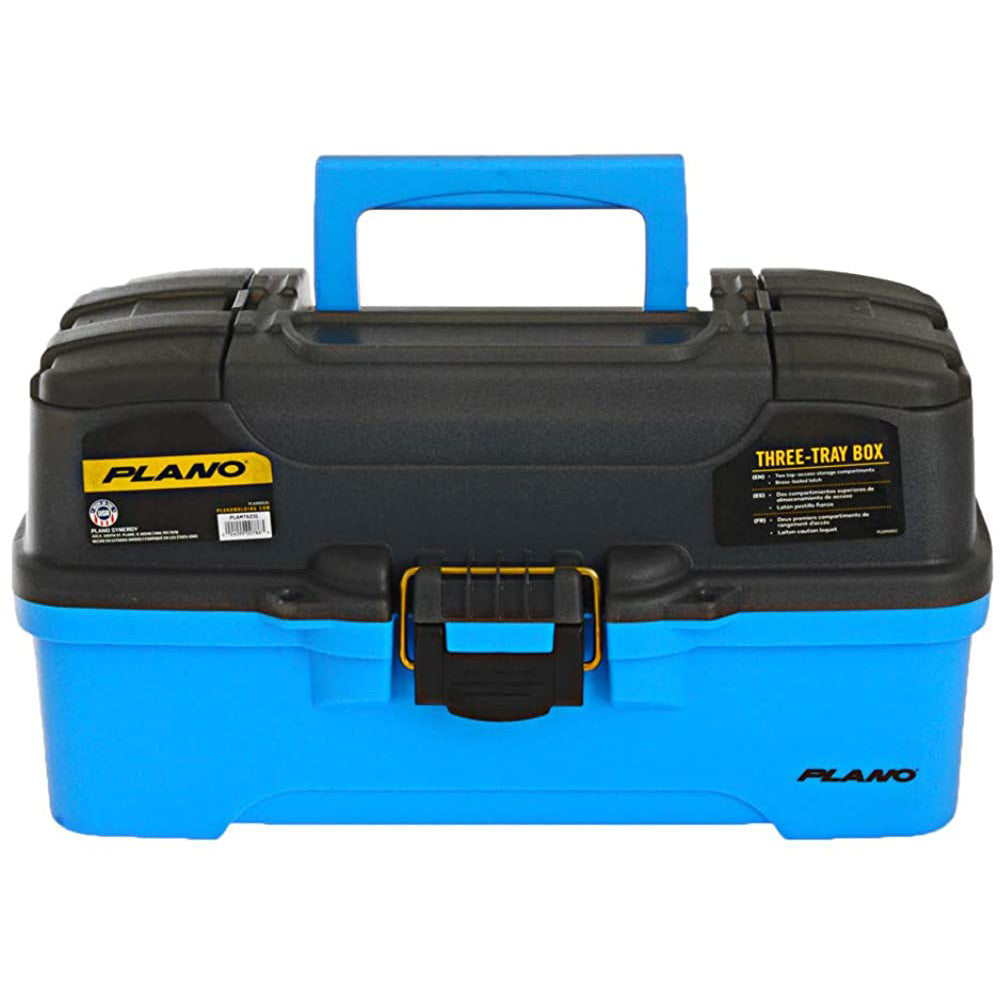 Plano 3-Tray Tackle Box w/Dual Top Access - Smoke  Bright Blue