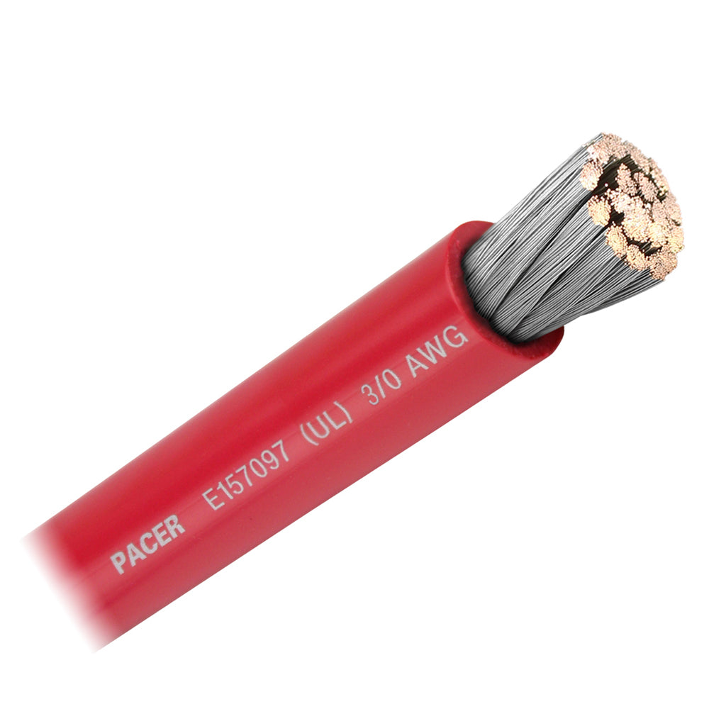 Pacer Red 3/0 AWG Battery Cable - Sold By The Foot
