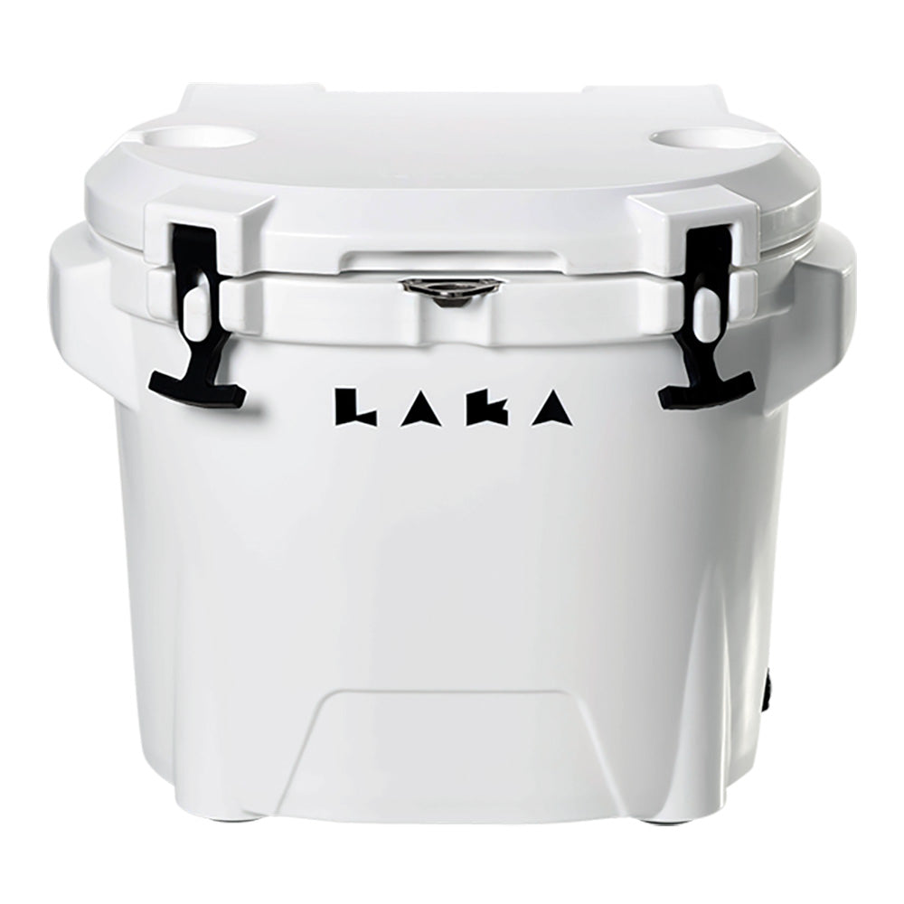 LAKA Coolers 30 Qt Cooler w/Telescoping Handle  Wheels - White