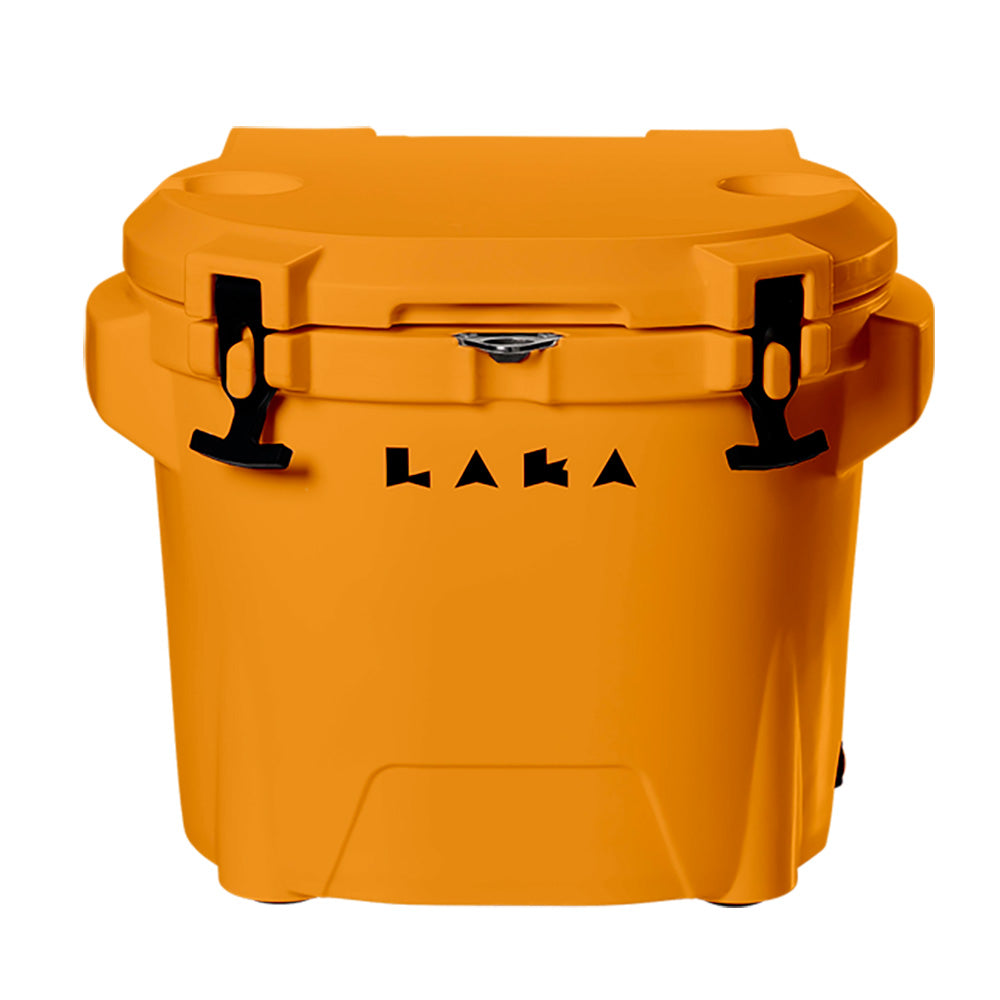 LAKA Coolers 30 Qt Cooler w/Telescoping Handle  Wheels - Orange