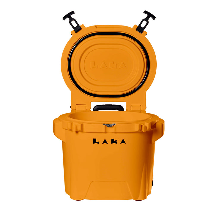 LAKA Coolers 30 Qt Cooler w/Telescoping Handle  Wheels - Orange