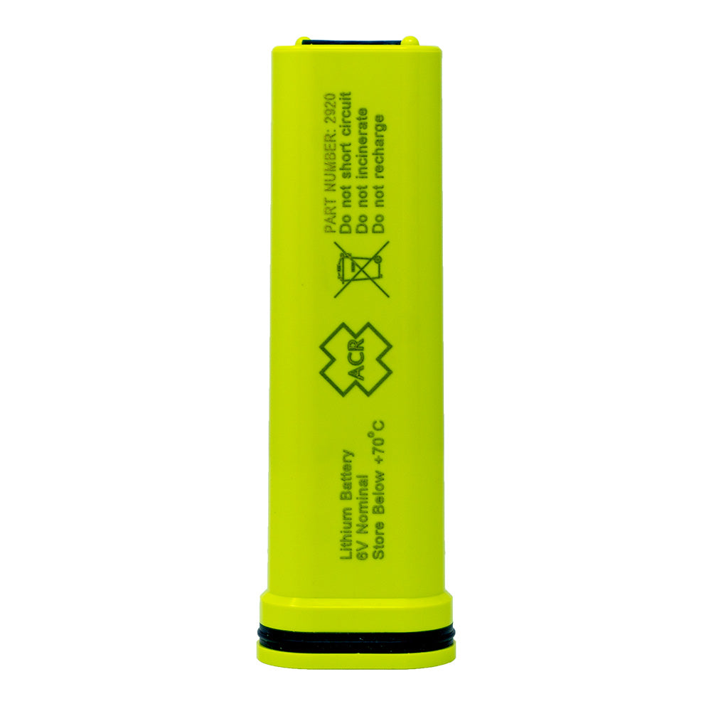 ACR 2920 Lithium Battery for Pathfinder Pro SART Rescue Transponder, EPIRB device with battery replacement for maritime safety.