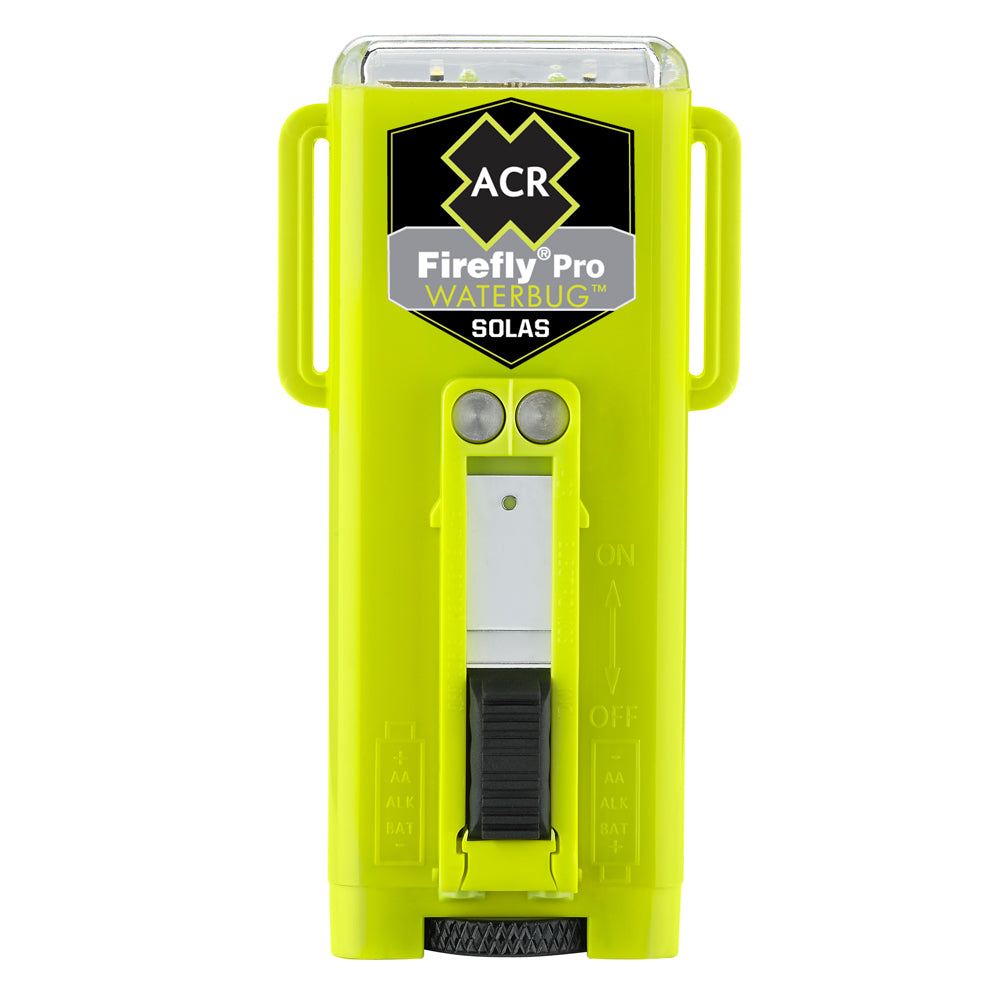 ACR Firefly PRO WaterBug SOLAS safety light from ACR Electronics, compact waterproof LED safety light for marine and safety use