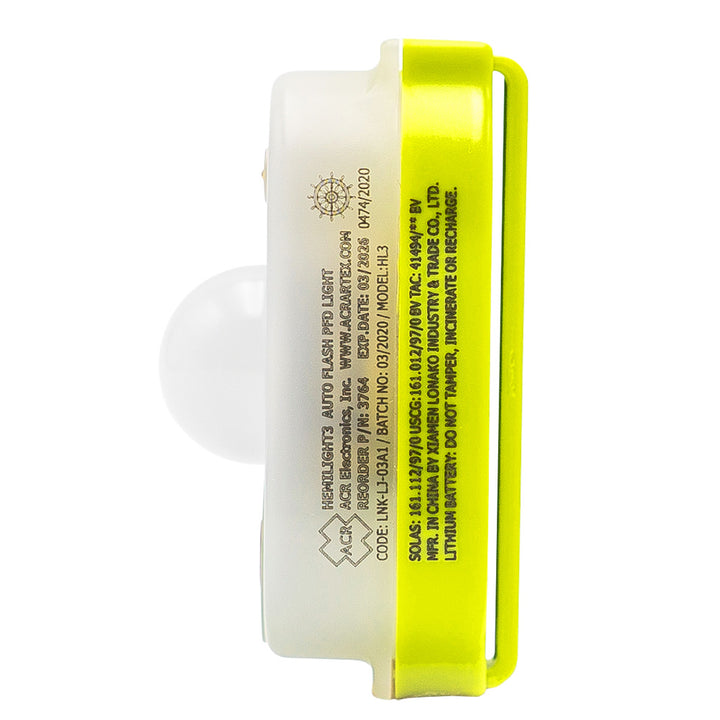 ACR HemiLight 3 automatic survivor locator light, safety light with bright LED for emergency signaling and rescue.